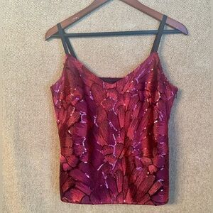 White House Black Market Sequin Tank Top size small